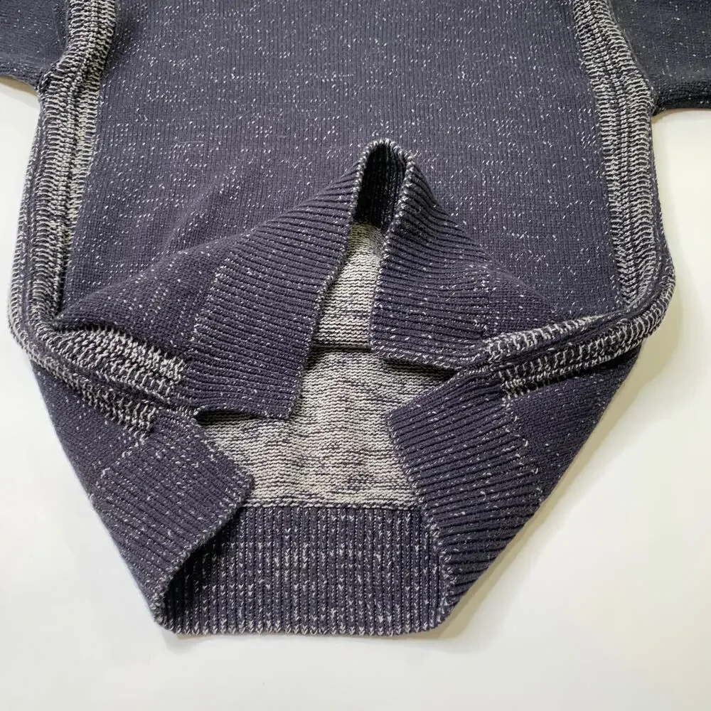 Rails Sweater Mens L Large Slim Navy Bryce‎ Textured Marled Knit Cotton Acrylic